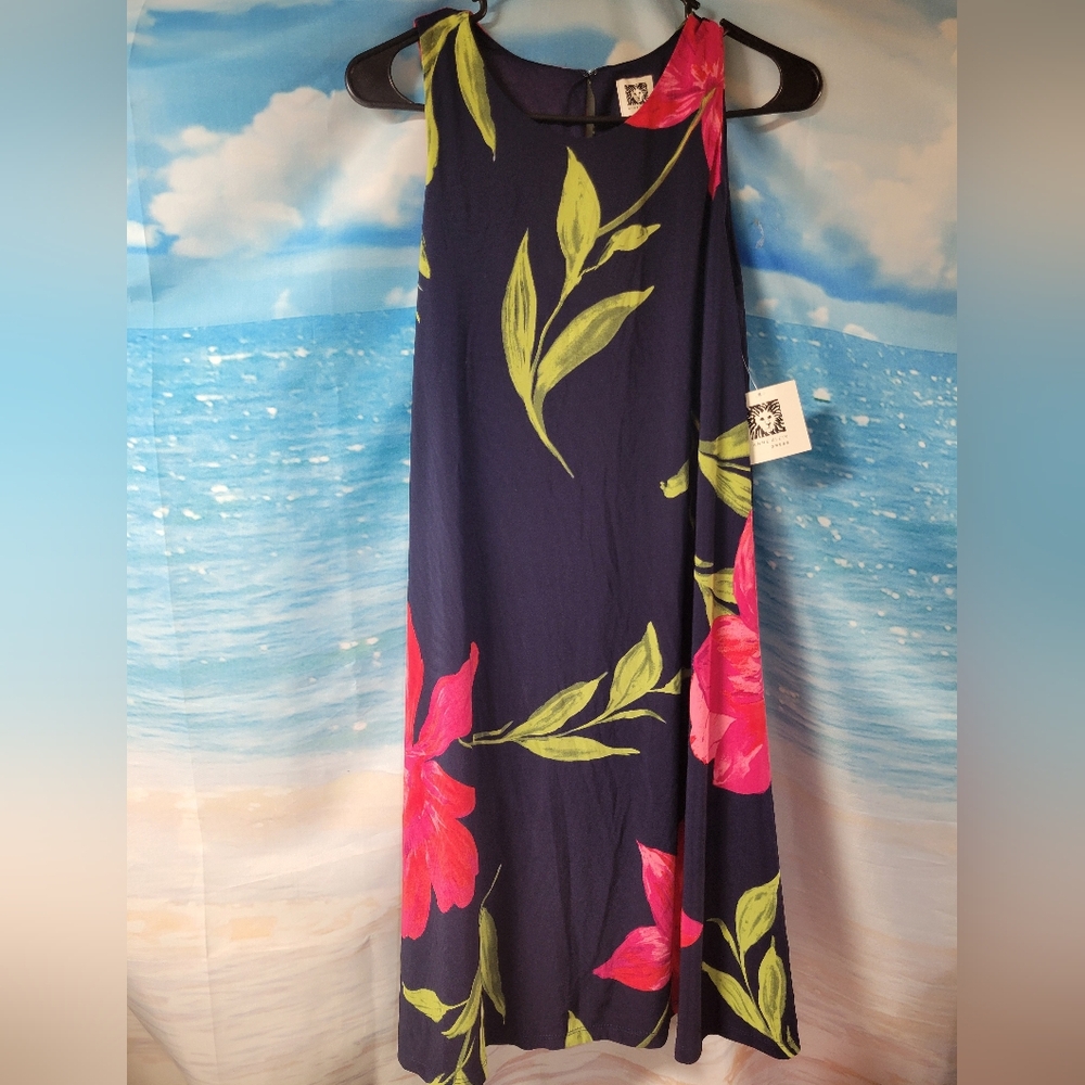ANNE KLEIN Women’s Size 4 Dress Tank Sheath Swing Style NWT Floral Lined